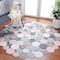 Safavieh 5 x 5 ft. Cape Cod Round Area Rug, Blue & Pink CAP234M-5R - alternate 3